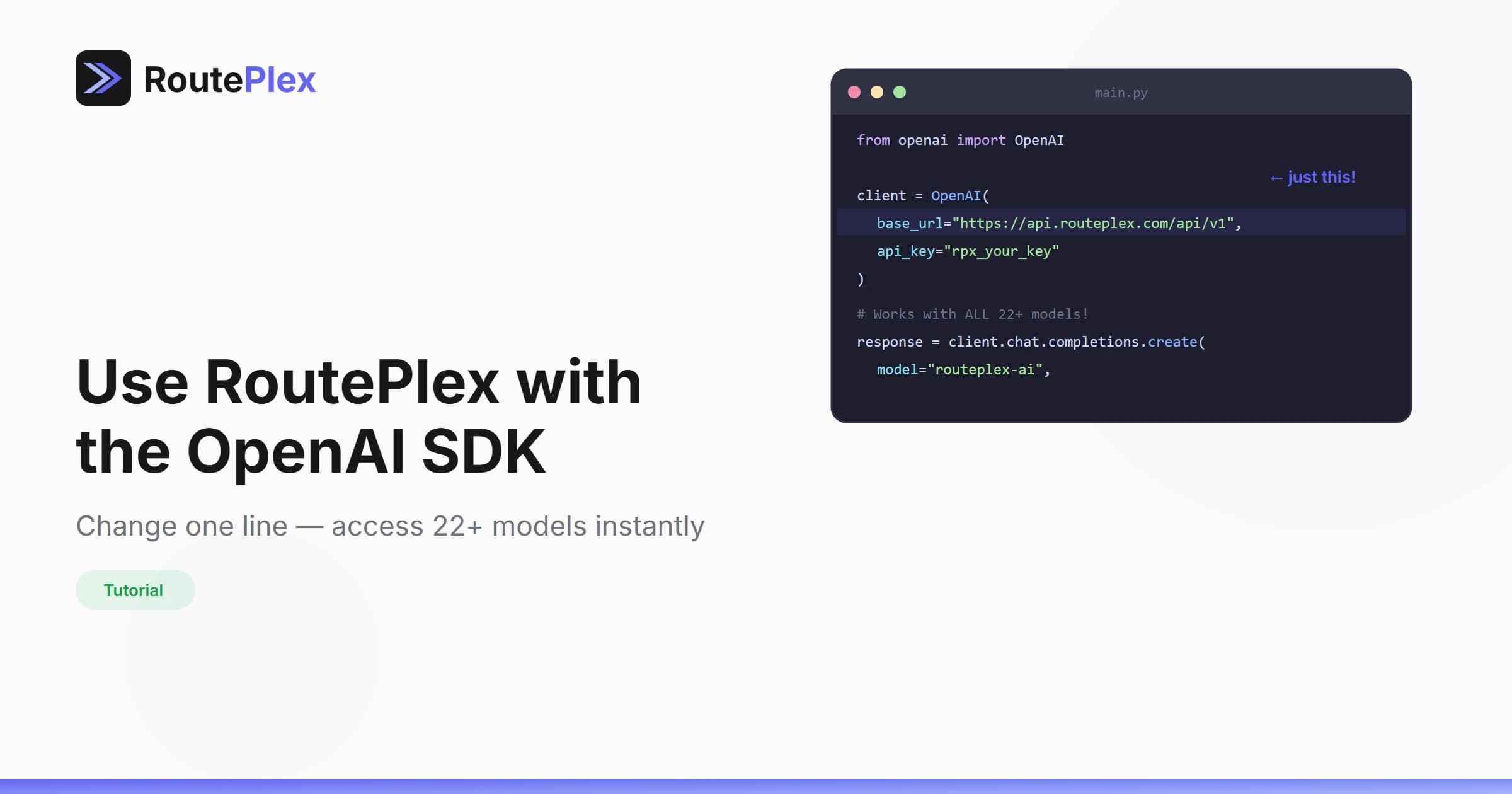 Use RoutePlex with the OpenAI SDK