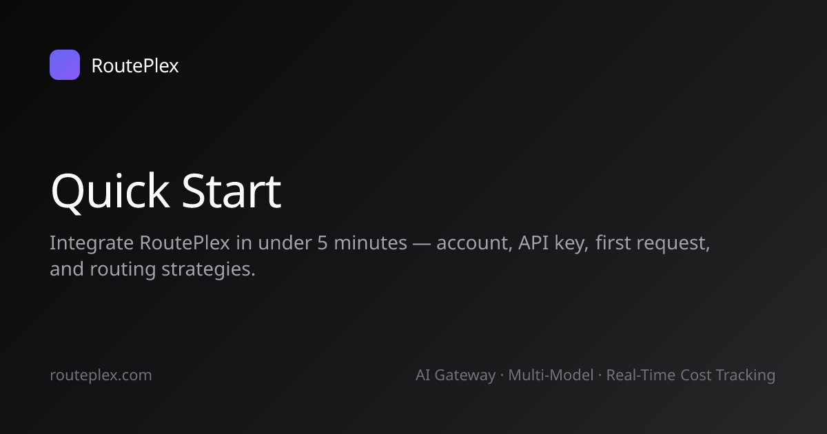 Quick Start | RoutePlex