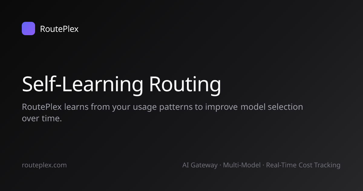 Self-Learning Routing | RoutePlex